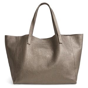 Kurt Geiger London Violet Large Leather Tote - Gunmetal